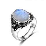 925 Silver Moonstone Ring Vintage Jewelry Party Ring
