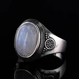 925 Silver Moonstone Ring Vintage Jewelry Party Ring