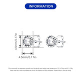 Zircon Studs Round Diamond Earrings Real Fine Jewelry Sterling Silver