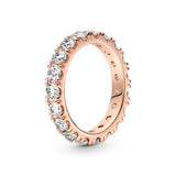 Colorful 925 Silver Rose Zircon Olive Heart Angel Wings Female Ring