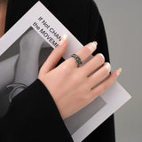 925 Silver Needle Hollow Out Multi-layers Party Jewelry Ring