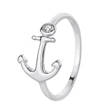 Sterling Silver Boat Anchor Ring Female Arrow