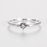 925 Silver Star Ring Personality Jewelry Birthday Gift