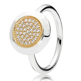 925 Silver Love Heart Glamour Signature Ring With Colorful Crystal