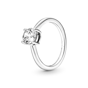 925 Silver Star Moon Zircon Rings Wedding Engagement Jewelry