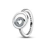 925 Silver Star Moon Zircon Rings Wedding Engagement Jewelry