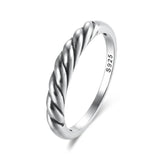 925 Sterling Silver Vintage Thai Twisted Rings for Couple Wedding Party