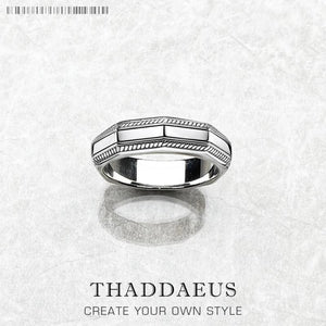 Nine-cornered Shape Angular Band Ring, Ethnic Fine Jewelry