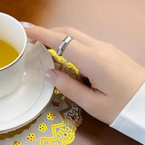 Nine-cornered Shape Angular Band Ring, Ethnic Fine Jewelry