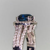 S925 Silver Ring with Colored Gemstones Wedding Jewelry for Women