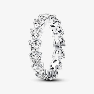 Hearts Eternity Ring 925 Silver Jewelry For Woman