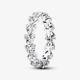 Hearts Eternity Ring 925 Silver Jewelry For Woman
