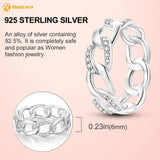 925 Silver Sparkling Chain Ring Women Engagement Ring