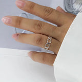 TrustDavis 925 Sterling Silver Sweet Round Finger Ring For Women