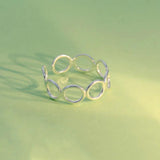 TrustDavis 925 Sterling Silver Sweet Round Finger Ring For Women