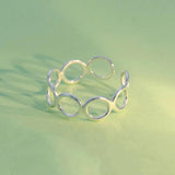 TrustDavis 925 Sterling Silver Sweet Round Finger Ring For Women