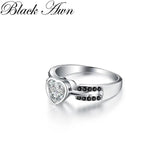 Square Engagement Ring 925 Silver Women's Gift C372