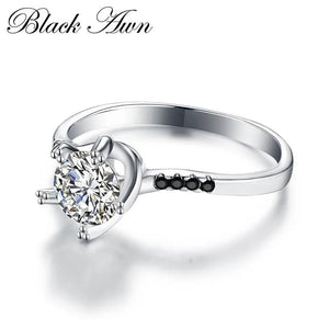 Sterling Silver Circular Engagement Ring for Women