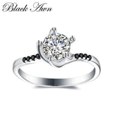 Sterling Silver Circular Engagement Ring for Women