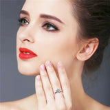 Sterling Silver Circular Engagement Ring for Women
