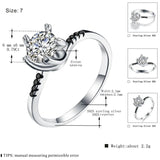 Sterling Silver Circular Engagement Ring for Women