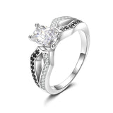 AWN 925 Sterling Silver Wedding Ring for Women C145