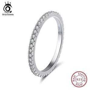 925 Silver Finger Rings for Women Wedding Band Statement Sterling Silver Jewelry