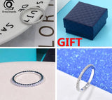 925 Silver Finger Rings for Women Wedding Band Statement Sterling Silver Jewelry
