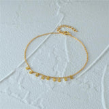 925 Sterling Silver Sequins Bracelet Minimalist Style Adjustable Chain