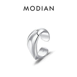 925 Silver Geometric Clip Earrings Stackable Ear Cuff for Women Girls