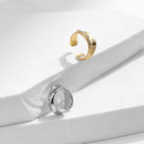 925 Silver Geometric Clip Earrings Stackable Ear Cuff for Women Girls