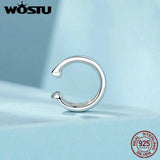 925 Sterling Silver Ear Cuff Double Layer Adjustable Slim No Piercing Clip