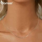925 Sterling Silver Chain Necklace for Women BSA006