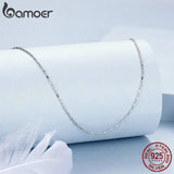 925 Sterling Silver Chain Necklace for Women BSA006