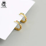 925 Silver Rainbow CZ Hoop Earrings for Women EQE35