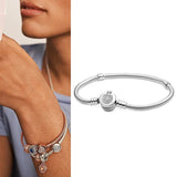 925 Sterling Silver Crown Clasp Bracelet for Women