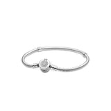 925 Sterling Silver Crown Clasp Bracelet for Women
