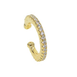 Delicate Micro Pave CZ Circle Cuff 925 Silver Ear Cuff