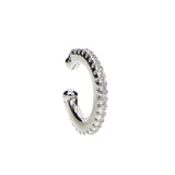 Delicate Micro Pave CZ Circle Cuff 925 Silver Ear Cuff