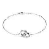925 Silver Bracelet Cubic Zirconia Rose Women's Hand Accessories