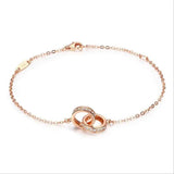 925 Silver Bracelet Cubic Zirconia Rose Women's Hand Accessories