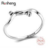 925 Sterling Silver Vintage Irregular Zircon Ring for Women