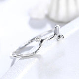 925 Sterling Silver Vintage Irregular Zircon Ring for Women