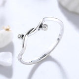 925 Sterling Silver Vintage Irregular Zircon Ring for Women