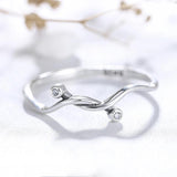 925 Sterling Silver Vintage Irregular Zircon Ring for Women