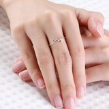 925 Sterling Silver Vintage Irregular Zircon Ring for Women