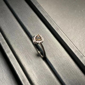 Natural Smoky Quartz Rings For Women 925 Silver Plated Fine Jewelry