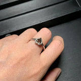 Natural Smoky Quartz Rings For Women 925 Silver Plated Fine Jewelry