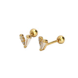 925 Silver Zircon Spiral Bead Earrings Party Jewelry