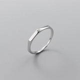 925 Silver Irregular Cut Open Resizable Finger Ring